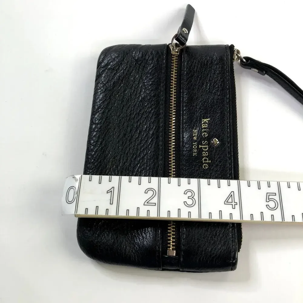 Kate Spade Black Pebbled Leather Wristlet / Clutch #Q331 PLS READ HRJ